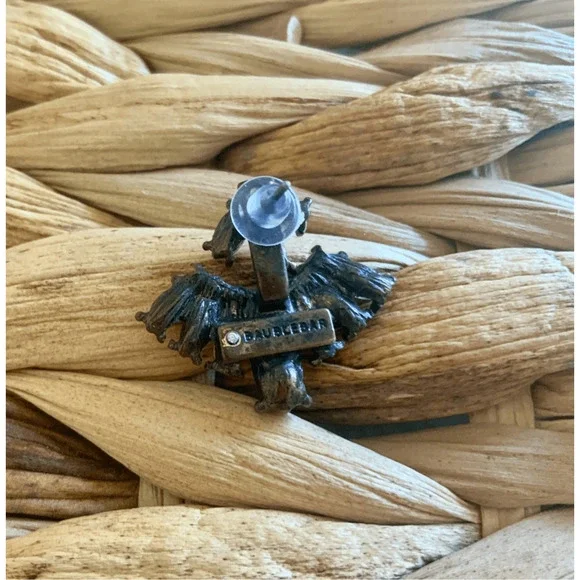 Crystal Fan Stud Earrings - Picture 3 of 8